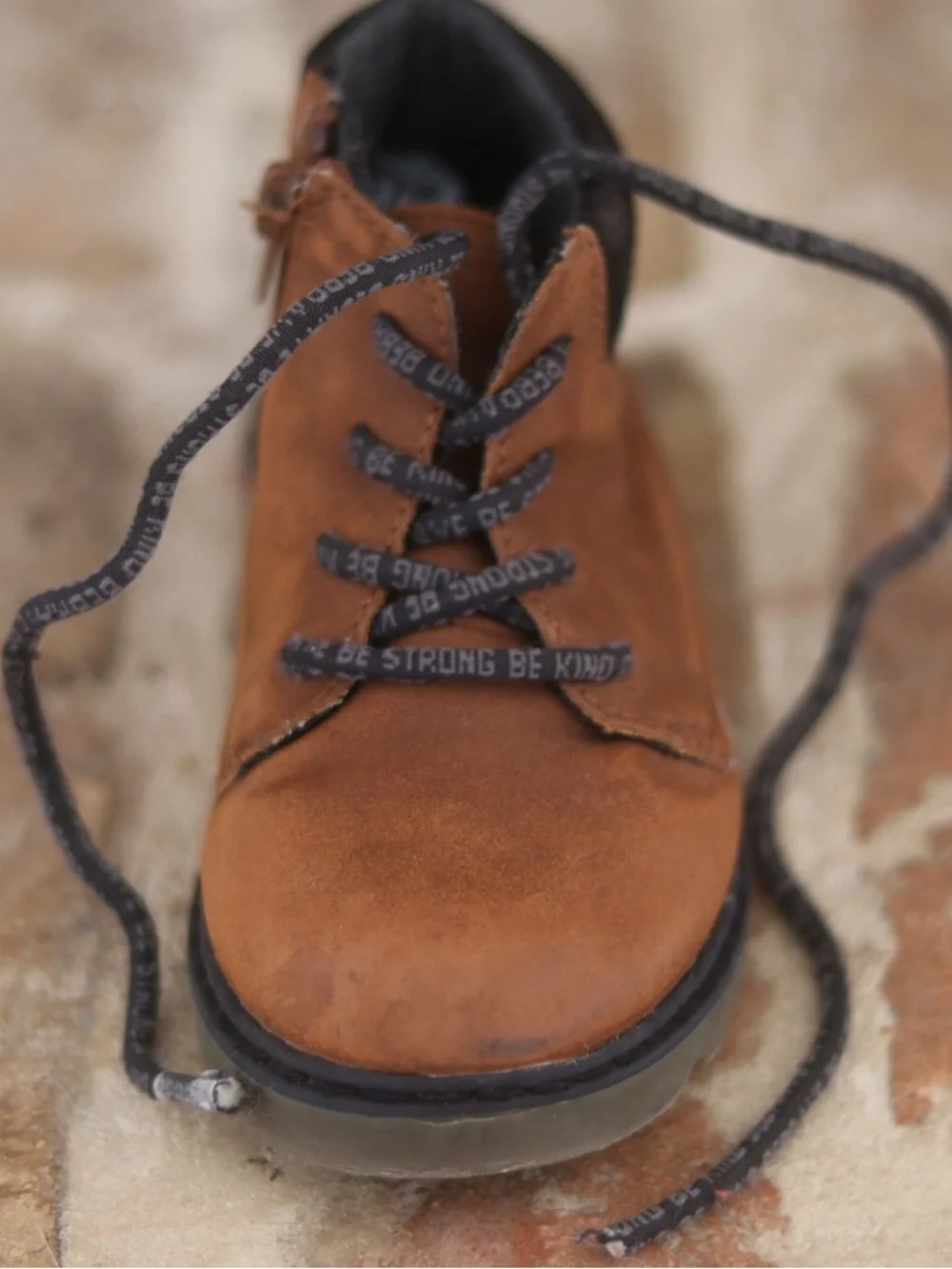 Zara Kids Brown Leather Lace-Up Boots